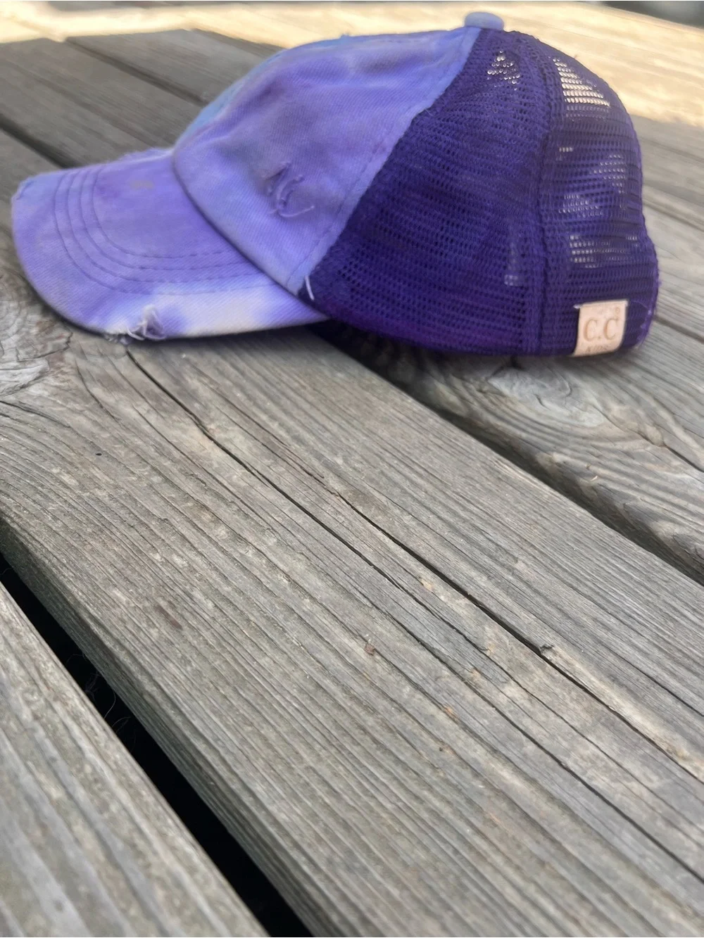 C.C Kids Purple Blue Tie-Dye Trucker Hat